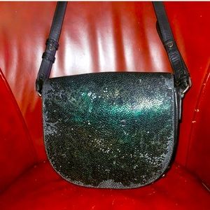 Alexander Wang Lia purse bag leather studded iridescent snakeskin RARE!